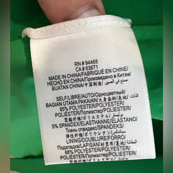 BCBGMAXAZRIA Daphne Peplum Crepe Evening Gown Malachite Green Womens Size 6 - Picture 8 of 9